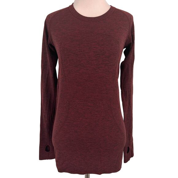Lululemon Maroon Long Sleeve Swiftly Tech Shirt Size 6 - Picture 1 of 12